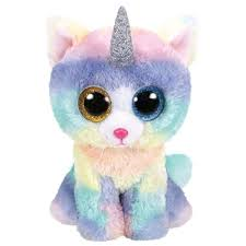 PELUCHE TY HEATHER CAT W HORN 15 CM