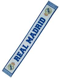 BUFANDA TELAR R.M .AZUL  Nº25 BLANCO BORDES AZUL